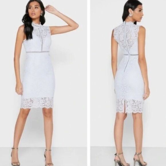 BARDOT Light Blue Mariana Light Blue Mist Pencil Dress, Size 6/S - Picture 2 of 12
